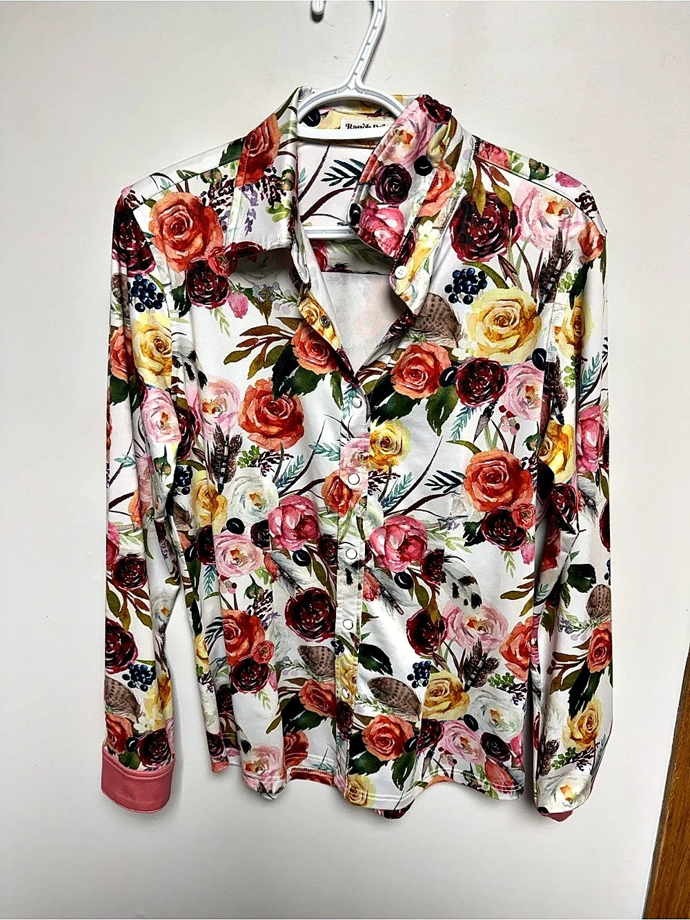 Ranch Dress'n Floral & Fuchsia Performance Rodeo Shirt Rodeo Shirt